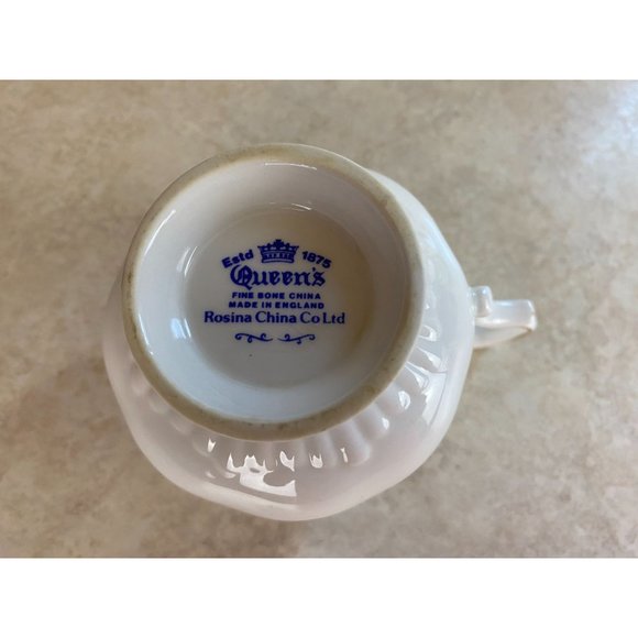 Queens Rosina Fine Bone China Purple Violet Buds Tea Cup And Saucer Set - Picture 7 of 10